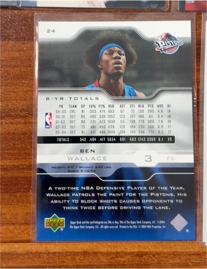 2004-05 Upper Deck #24 Ben Wallace — front