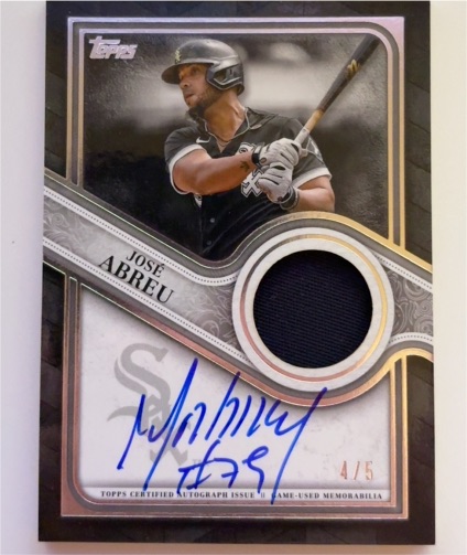 2021 Topps Museum Collection Jose Abreu Triple Relic Autograph #4/5 — front
