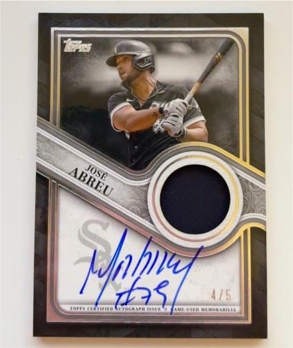 2021 Topps Museum Collection Meaningful Material Jose Abreu — front