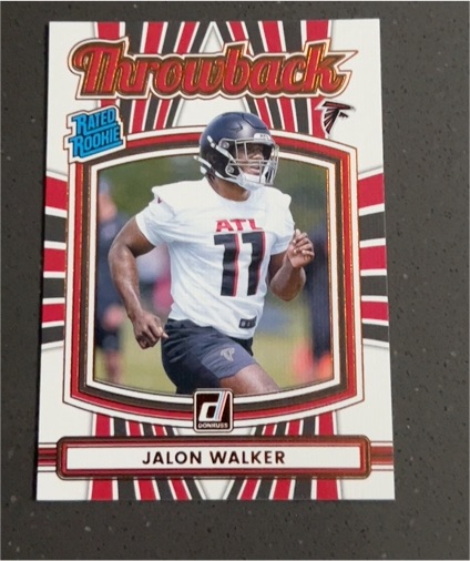 2025 Panini Donruss #29 Jalon Walker Rated Rookie Throwback — front