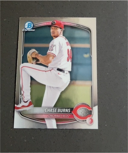 2025 Bowman Chrome Prospects #BCP-122 Chase Burns — front