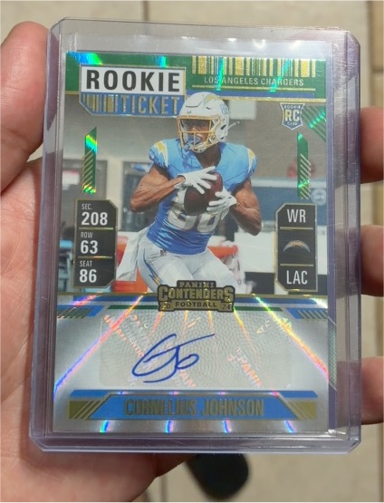 2024 Panini Contenders #226 Cornelius Johnson Rookie Ticket Auto — front