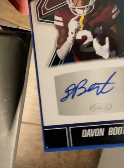 2025 Sage High Series #SPA-DB Davon Booth — front