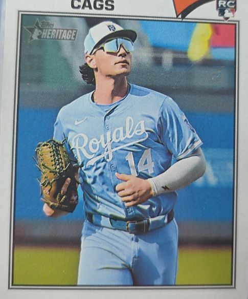 2026 Topps Heritage #136 Jac Caglianone "Cags" Nickname Variation Rookie — front