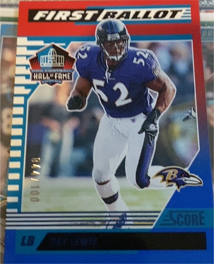 2025 Panini Score First Ballot #9 Ray Lewis — front