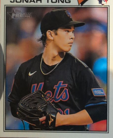 2026 Topps Heritage #137 Jonah Tong Rookie Card — front