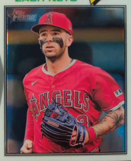 2026 Topps Heritage Chrome #188 Zach Neto — front