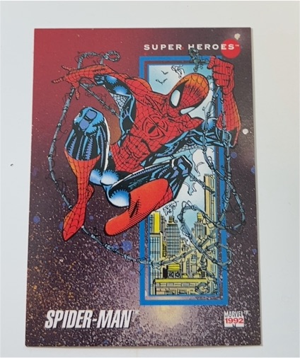 1992 Impel Marvel Universe Series III Super Heroes #1 Spider-Man — front
