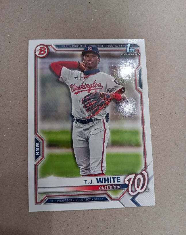 2021 Bowman Draft #BD-157 T.J. White — front