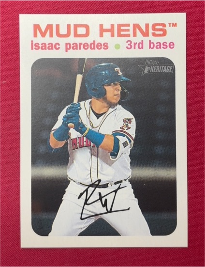 2020 Topps Heritage Minor League #141 Isaac Paredes Mud Hens — front