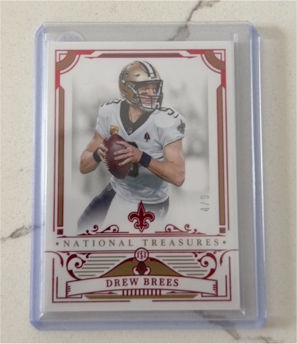 2025 Panini National Treasures #72 Drew Brees — front