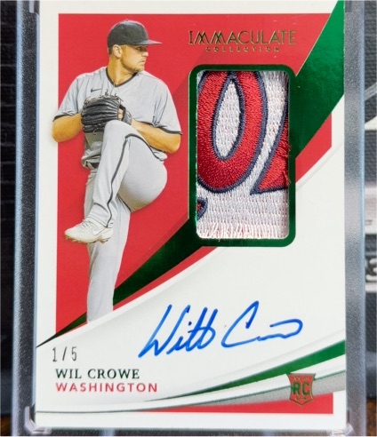 2021 Panini Immaculate Collection #165 Wil Crowe — front