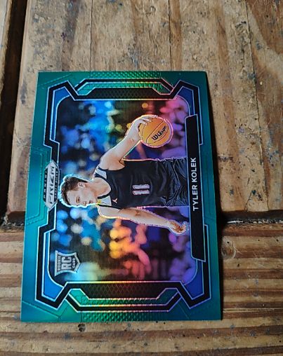 2024 Panini Prizm Draft Picks #7 Tyler Kolek Green Prizm Variation Rookie Card — front