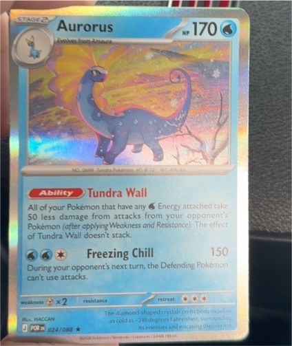 2016 Pokémon Perfect Order #024 Aurorus — front