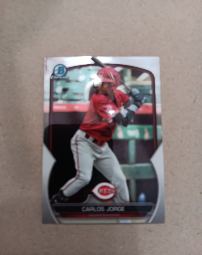 2023 Bowman Draft Chrome Prospect Base BDC-105 Carlos Jorge — front
