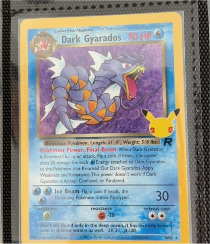 2021 Pokémon Celebrations Classic Collection #8 Dark Gyarados — front