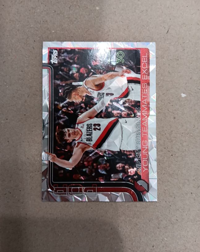 2025-26 Topps #289 Rip City Duo Shines: Young Teammates Excel — front