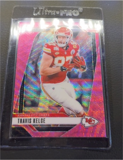 2024 Panini Prizm #140 Travis Kelce Pink Wave — front