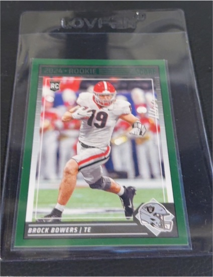 2024 Score #310 Brock Bowers Green Parallel Rookie Card — front