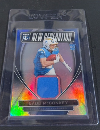 2024 Panini Totally Certified #NGJ-LMY Ladd McConkey New Generation Jerseys — front