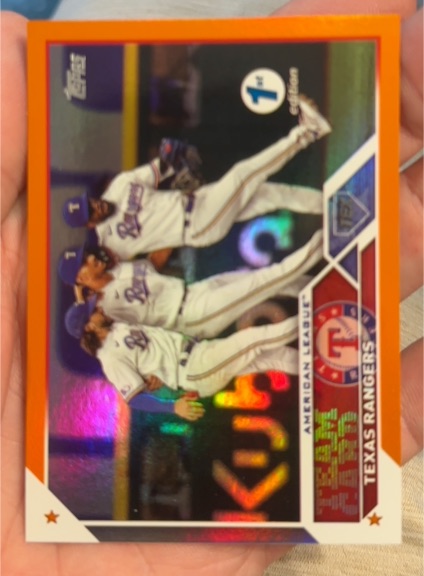 2023 Topps Series 1 #292 Texas Rangers Team Card — front