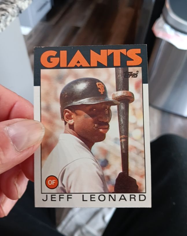 1986 Topps #490 Jeff Leonard — front