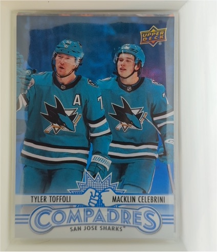 2025-26 Upper Deck Series 1 #CM-11 Tyler Toffoli Macklin Celebrini — front