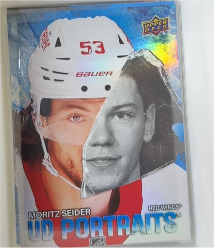 2025-26 Upper Deck #P-19 Moritz Seider UD Portraits Detroit Red Wings — front