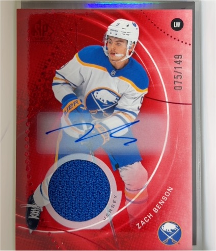 2025-26 Upper Deck SP Game Used #78 Zach Benson — front