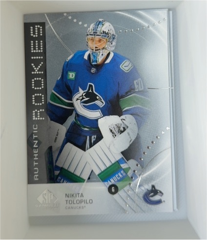 2025-26 Upper Deck SP Game Used Authentic Rookies Red #AR-NT Nikita Tolopilo — front