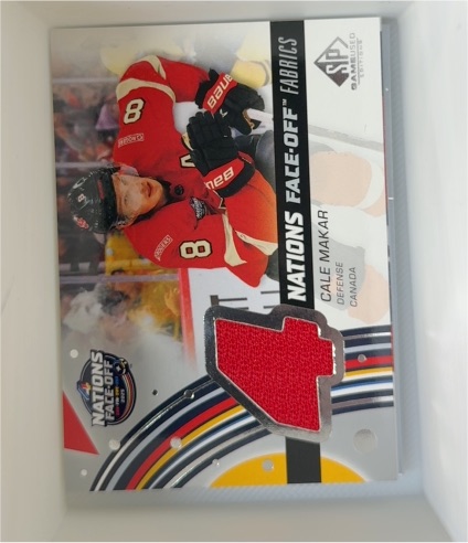 2025-26 SP Game Used #4N-CA Cale Makar 4 Nations Face-Off Fabrics Canada — front