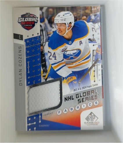 2024-25 Upper Deck SP Game Used Global Series Fabrics #BYGSC-DC Dylan Cozens — front