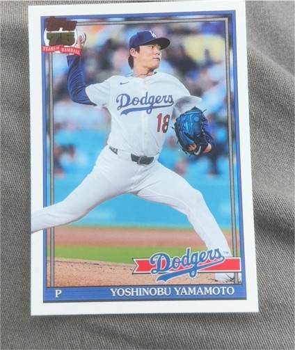 2026 Topps Series 1 - 1991 Topps #T91-55 Yoshinobu Yamamoto — front