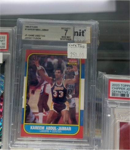 1986-87 Fleer #1 Kareem Abdul-Jabbar — front