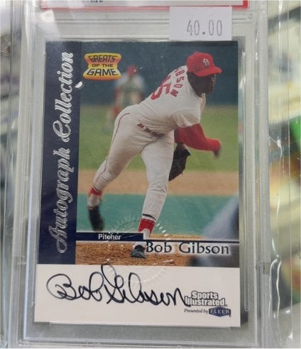 1999 Fleer Sports Illustrated Greats of the Game #Bob Gibson Autograph Collection — front