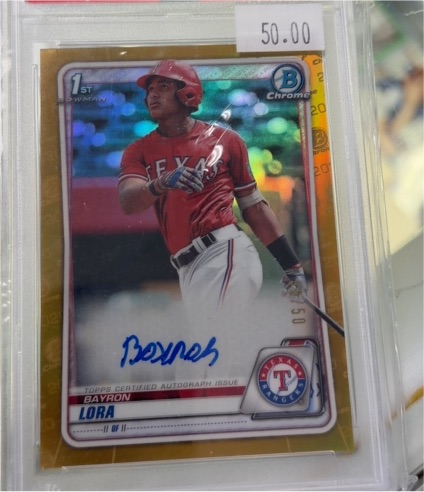 2020 Bowman Chrome #CPA-BL Bayron Lora — front