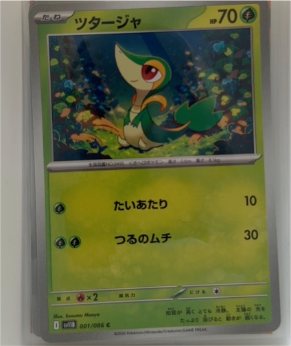 2025 Pokémon SV11B #001 Snivy (Poke Ball Pattern) Black Bolt — front