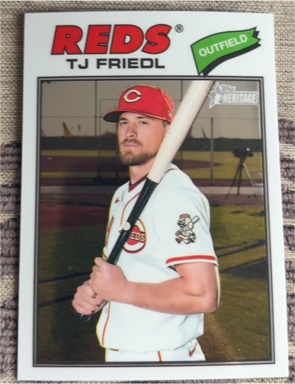 2026 Topps Heritage #296 TJ Friedl — front