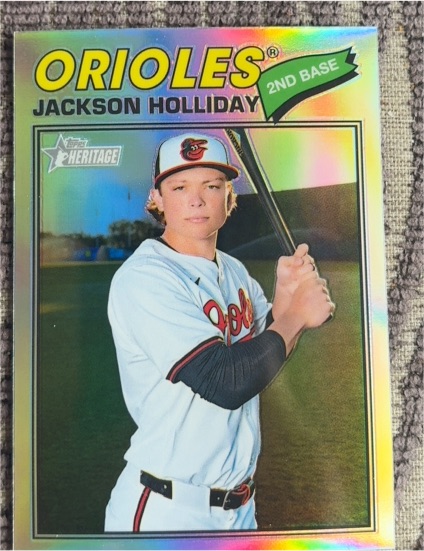 2026 Topps Heritage #218 Jackson Holliday — front