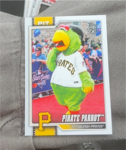 2026 Topps Series 1 Celebration Mascots #M-17 Pirate Parrot — front