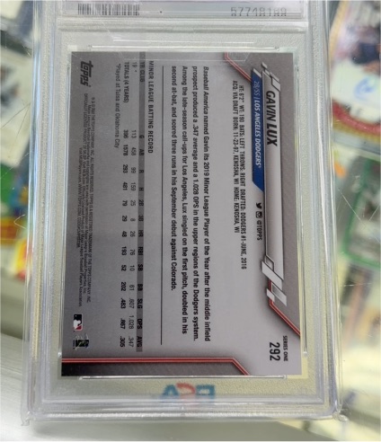 2021 Topps #292 Gavin Lux — front
