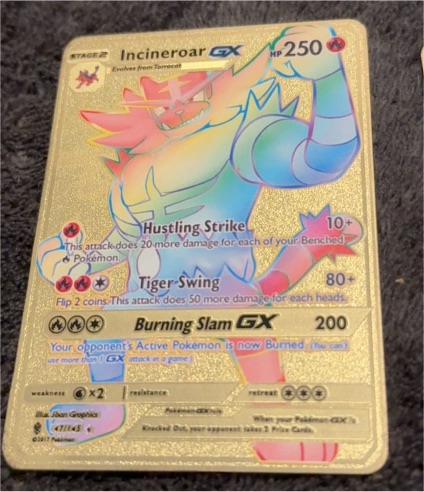 2017 Pokémon SM Guardians Rising #147 Incineroar GX — front