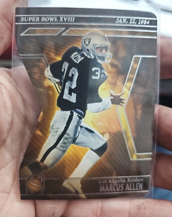 2025 Panini Silhouette Football #16 Marcus Allen Super Bowl XVIII Die Cut — front