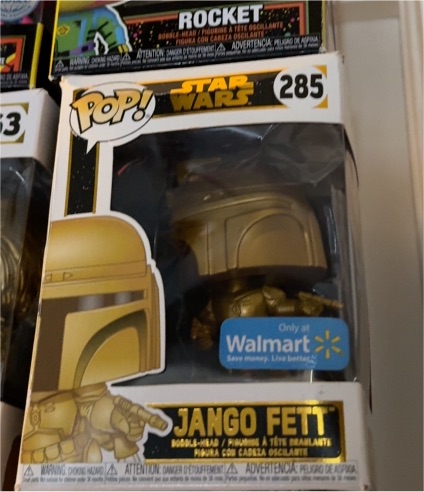Funko Pop! Star Wars #285 Jango Fett Gold Walmart Exclusive — front