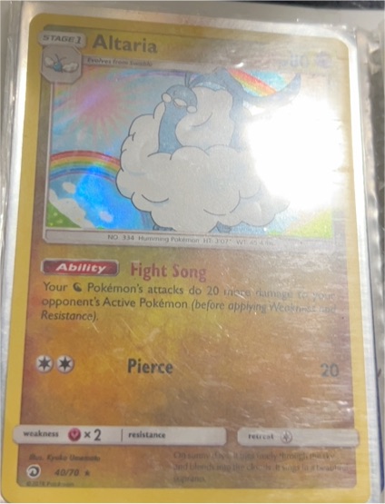 2018 Pokémon Sun & Moon Dragon Majesty #40 Altaria — front