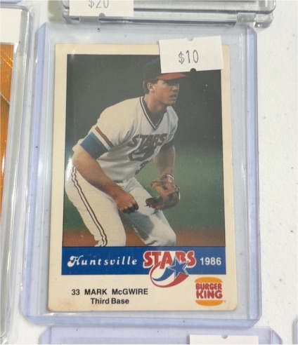 1986 Burger King Huntsville Stars #33 Mark McGwire — front