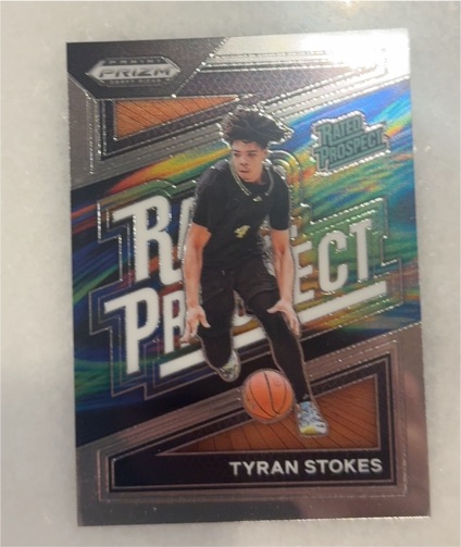 2024 Panini Prizm Draft Picks Rated Prospect #8 Tyran Stokes — front