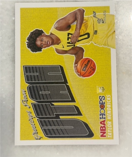 2023-24 Panini NBA Hoops Greetings From Utah #15 Taylor Hendricks Rookie — front
