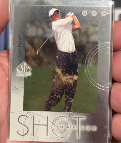 2001 Upper Deck SP Authentic #S1 Tiger Woods Shot Makers — front