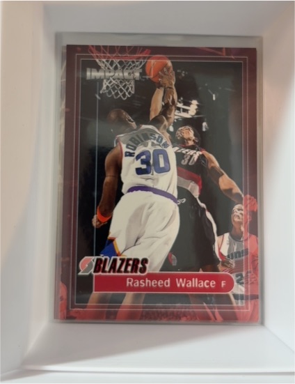 1999-00 SkyBox Impact #185 Rasheed Wallace — front